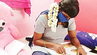 School Girl's First Tight Pussy Fuck with Big Natural Tits Bouncing and Dirty Telugu Talks
