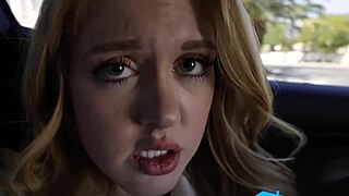 petite teen dee williams snaps joshua lewis backseat while stepmom looks away