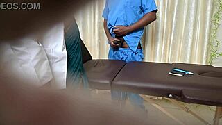 doctor catches sneaky nurse getting fucked hard right in clinic