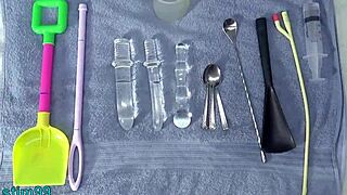 whoa milf lesbians go wild with cervix and urethral dildo insertions 😱🔥