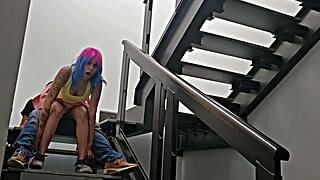 �ndale vecina dame un rapid�n as� en las escaleras casi nos pillan no mames qu� chido