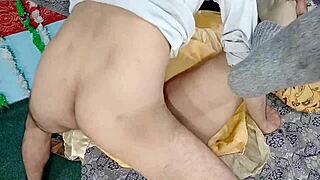 yellow desi bride's loud moans echo as big cock ravages her married pussy on ranch wedding night