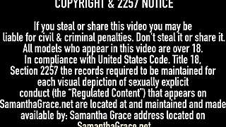 Slapping Slut Samantha Grace Spanks Bound Lesbian Ballerina Penny Barber Hard!