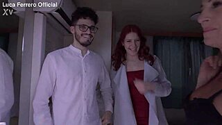 hot blonde and brunette amateurs get fucked hard by voyeurs in full bts video 