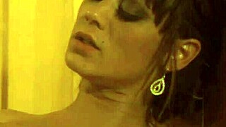 Busty Girlfriend's Pussy Licked Wild in Steamy Sauna Striptease!