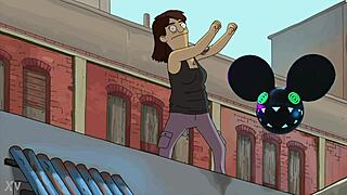 Bob's burgers dancer bridged by deadmau5 lightwave