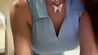 Stepsister's Big Tits Bounce as She Fucks Huge Dildo Hard