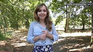 lovely 18yo french girl first casting toy play petite natural tits