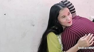 after pizza horny indian stepsis begs for rough creampie fuck