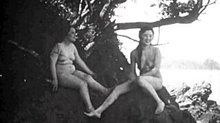 vintage beauties bare it all in wild nature spots