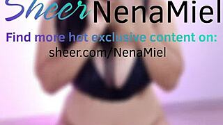 curvy latina moans wet pussy bra on