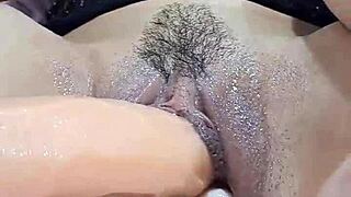Horny Coneja's First Triple Dildo Penetration Rampage