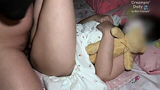 Friend's Pretty Young Girl Bedroom Bent Over Big Ass Pussy Doggystyle Creampie Homemade Shaved Tight