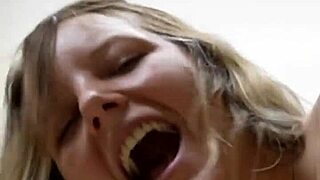 Huge Cock Creampies Leaking Pussy in Public Bathroom Fuck