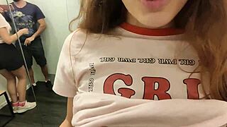 Fitting Room Public Blowjob Cum Gulp