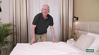 grandpa can't resist pounding that big titted topmodel's tight wet pussy outdoors