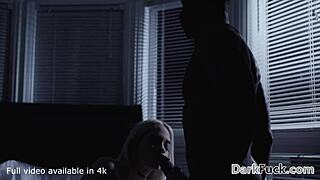 blonde teen craves her black stepdad's huge cock deep