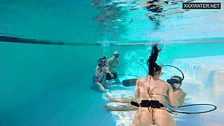 watch this couple capture eva sasalka's tight underwater pool fuck with jason!