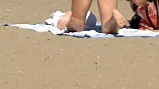 Pink princess hiding on beach, who's watching her candid moves?