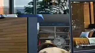 crossdressing retro homemade feet play in blue films
