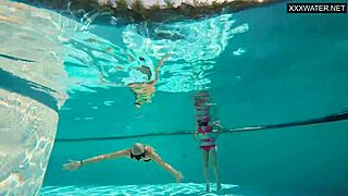 watch this couple capture eva sasalka's tight underwater pool fuck with jason!