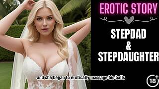 Bride Teases Stepdaddy with Naughty Blowjob Part 1