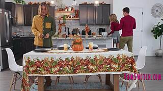 shocking family thanksgiving turns into blowjob orgy with mommy
