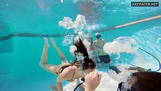 watch this couple capture eva sasalka's tight underwater pool fuck with jason!