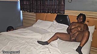 damn my hot oiled big ass mistress caught me peepin in bedroom now she orders me to fuck her hard