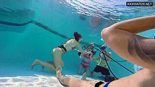 watch this couple capture eva sasalka's tight underwater pool fuck with jason!