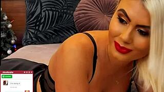 petite blonde teases with soft moans on webcam
