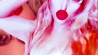 check out this blonde foot fetish with glasses huge lips in mirror