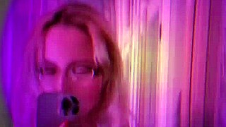 check out this blonde foot fetish with glasses huge lips in mirror