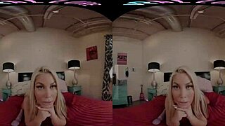 red dream teases in stockings with toys just for your vr eyes