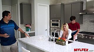 mylfex drops lustful stepmom getting railed beside clueless stepdad in taboo bareback bang