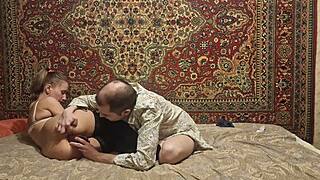 Man Gapes Girl’s Asshole With Huge Black Dildo