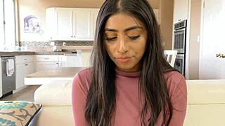 Sexy Brunette Violet's Wet Pussy Stretched Hardcore in Black Tights Doggystyle