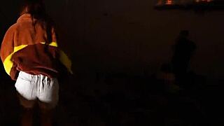 Girlfriend Drops to Knees for Outdoor Cock Suck Tease!