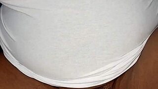 Bbws Soft Belly Shakes During Solo Bedroom Play