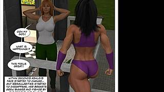 My Muscles Grow Huge in Superhero Transformation Comic