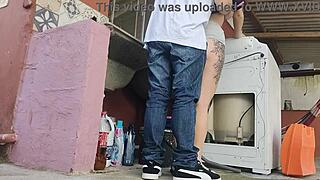 hey honey the repair guy is HERE pounding my wet pussy while you're gone!!