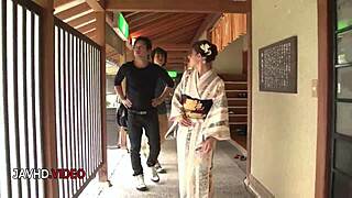outdoor aoi mizuno's clothes ripped for steamy asian 3some blowjobs