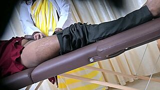 Lucky Patient's Doctor Handjob in Hospital