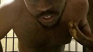Cooking Big Black Cock Bananas on Llamasr's Tits in Kitchen