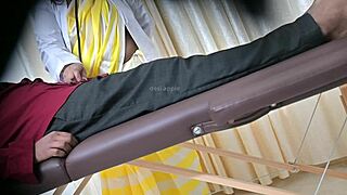 Lucky Patient's Doctor Handjob in Hospital