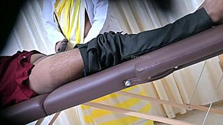 Lucky Patient's Doctor Handjob in Hospital