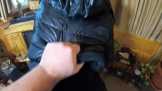 Wanna see a milf goddess drown her black leather leggings and jacket in hot cum?