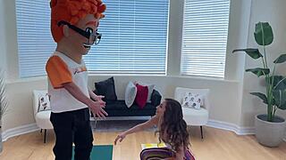 scarlett page's hardcore yoga stretches into petite teen goddess pounding