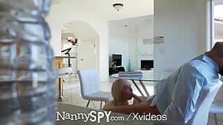 blonde nanny's workout hides sneaky big cock pounding for the job she craves so bad