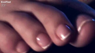 brunette in heels chokes on cock gags deepthroat licks toes for your foot fetish elegance